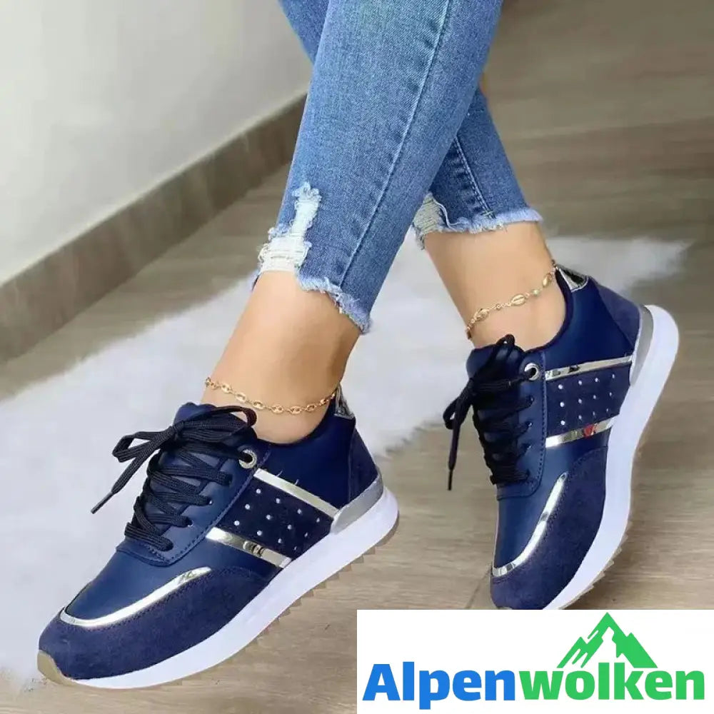 Alpenwolken - HealthyFit Orthopädische Diabetiker-Wanderschuhe, leichte Blau