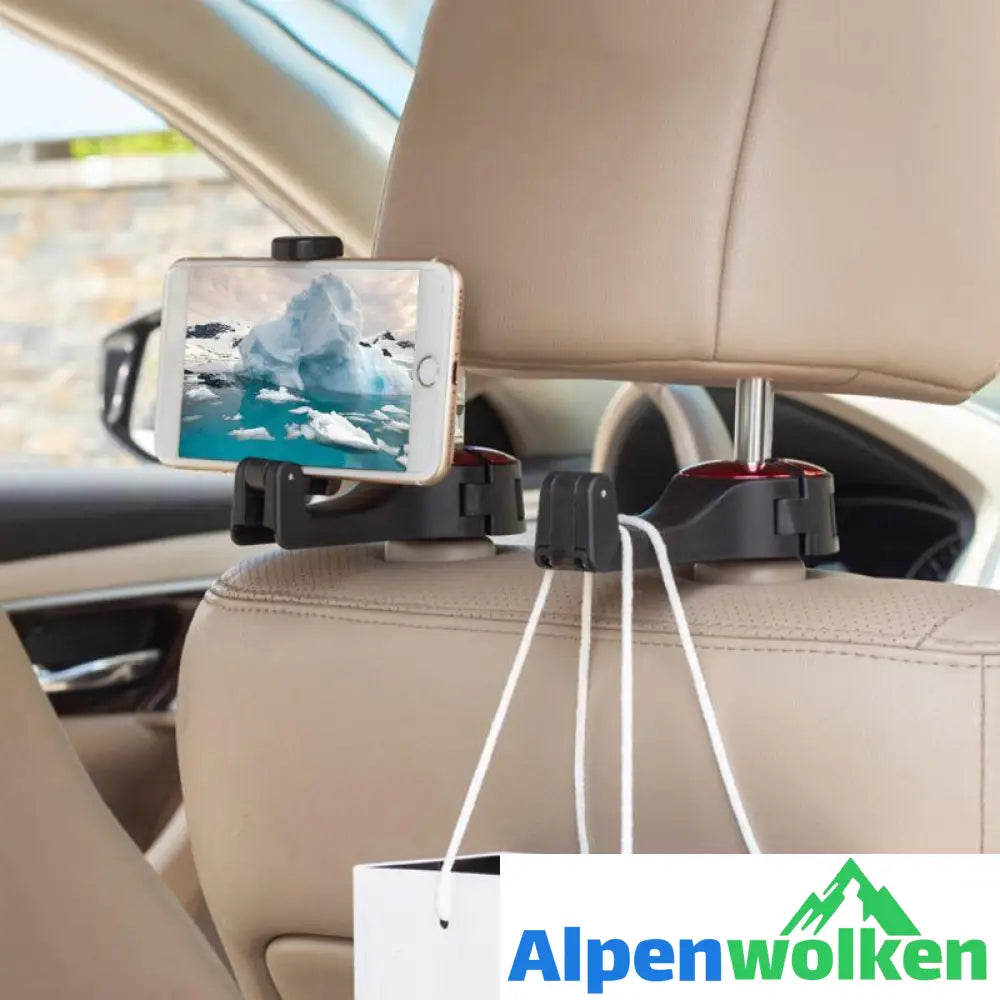 Alpenwolken - Heckhaken für Autositze mit Handyhalterung