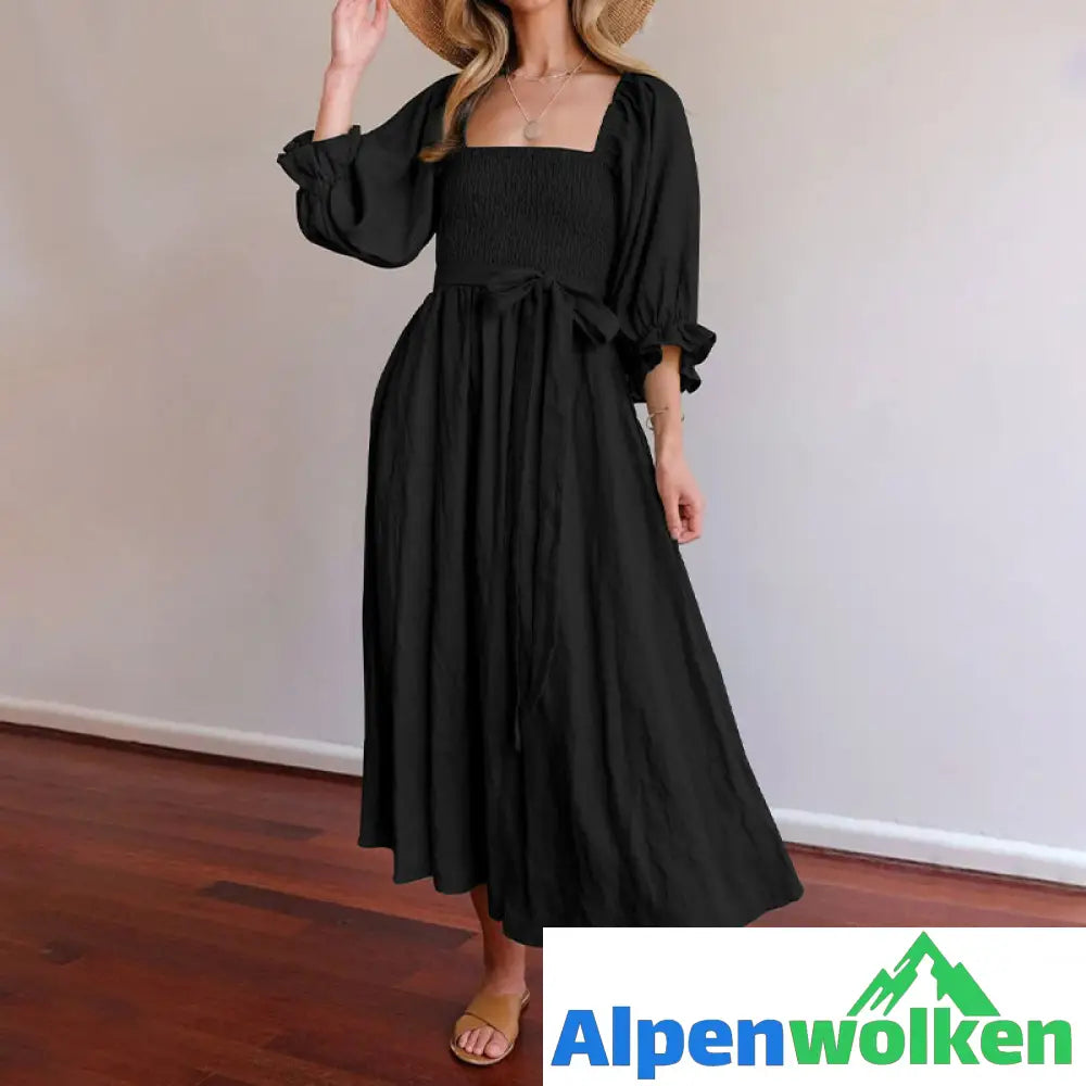 Alpenwolken - 🔥heißer Ausverkauf🔥Kleid mit Rüschen und Laternenärmeln