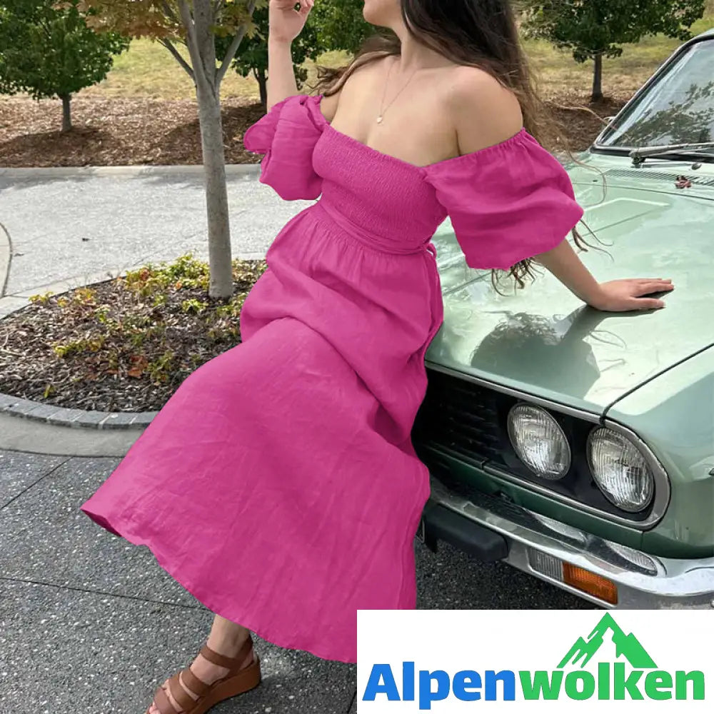 Alpenwolken - 🔥heißer Ausverkauf🔥Kleid mit Rüschen und Laternenärmeln