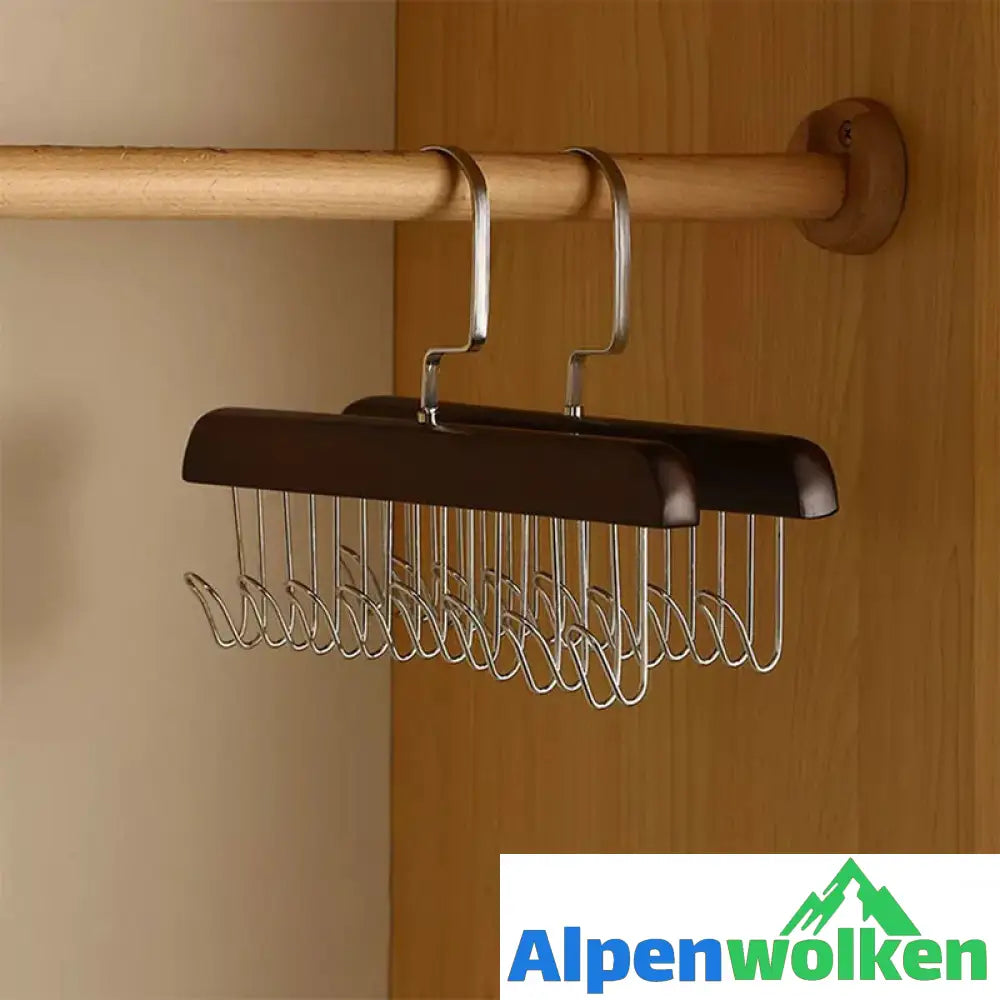 Alpenwolken - 🔥heißer Ausverkauf🔥Rutschfeste Garderobe mit mehreren Haken Dunkelbraun 2 Stück