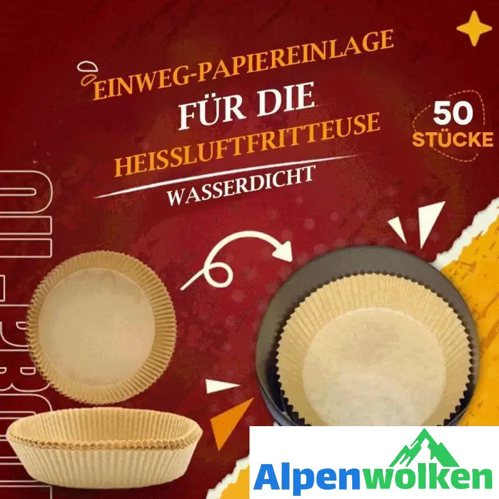 Alpenwolken - Heißluftfritteuse Einweg-Papiereinlage