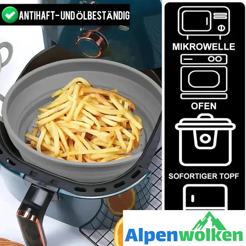 Alpenwolken - Heißluftfritteuse Grillpfanne aus Silikon