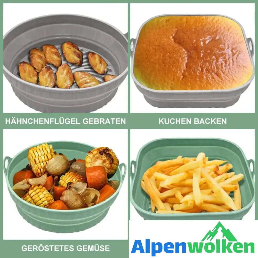 Alpenwolken - Heißluftfritteuse Grillpfanne aus Silikon