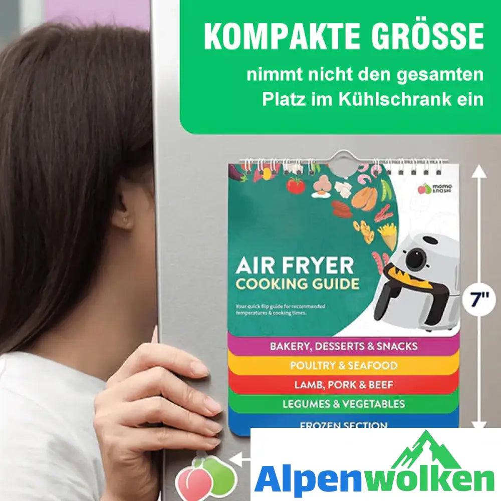 Alpenwolken - Heißluftfritteuse, Spickzettel, Magnete, Kochanleitung