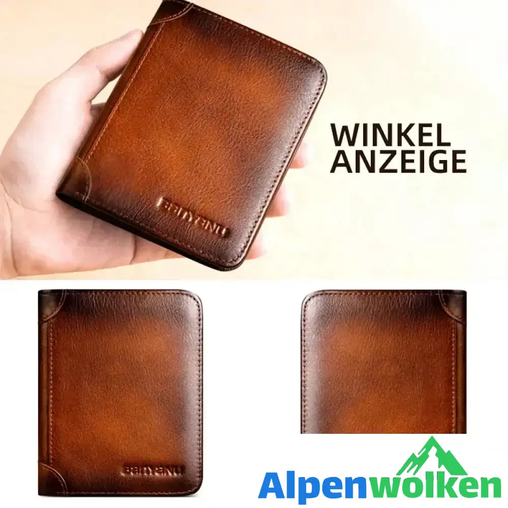 Alpenwolken - Herr kurze Lederbrieftasche