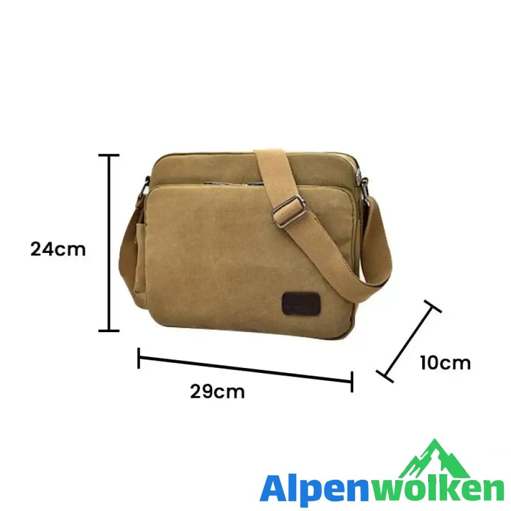 Alpenwolken - Herr Vintage Schultertasche aus Segeltuch