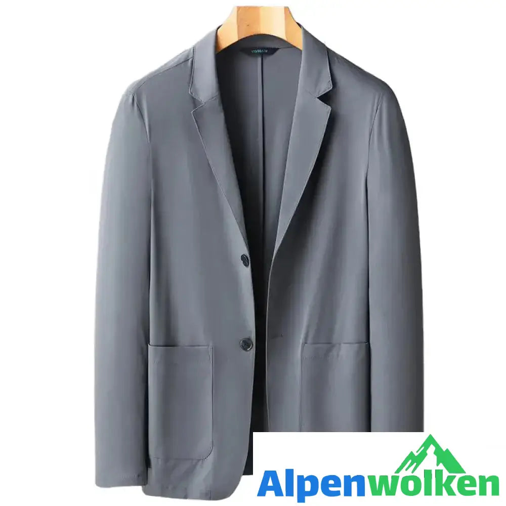 Alpenwolken - Herren-Blazer aus Eisseide Graublau