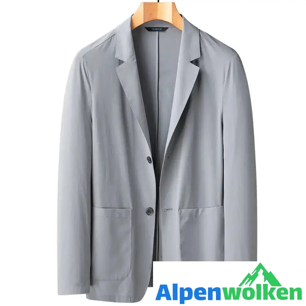 Alpenwolken - Herren-Blazer aus Eisseide Hellgrau