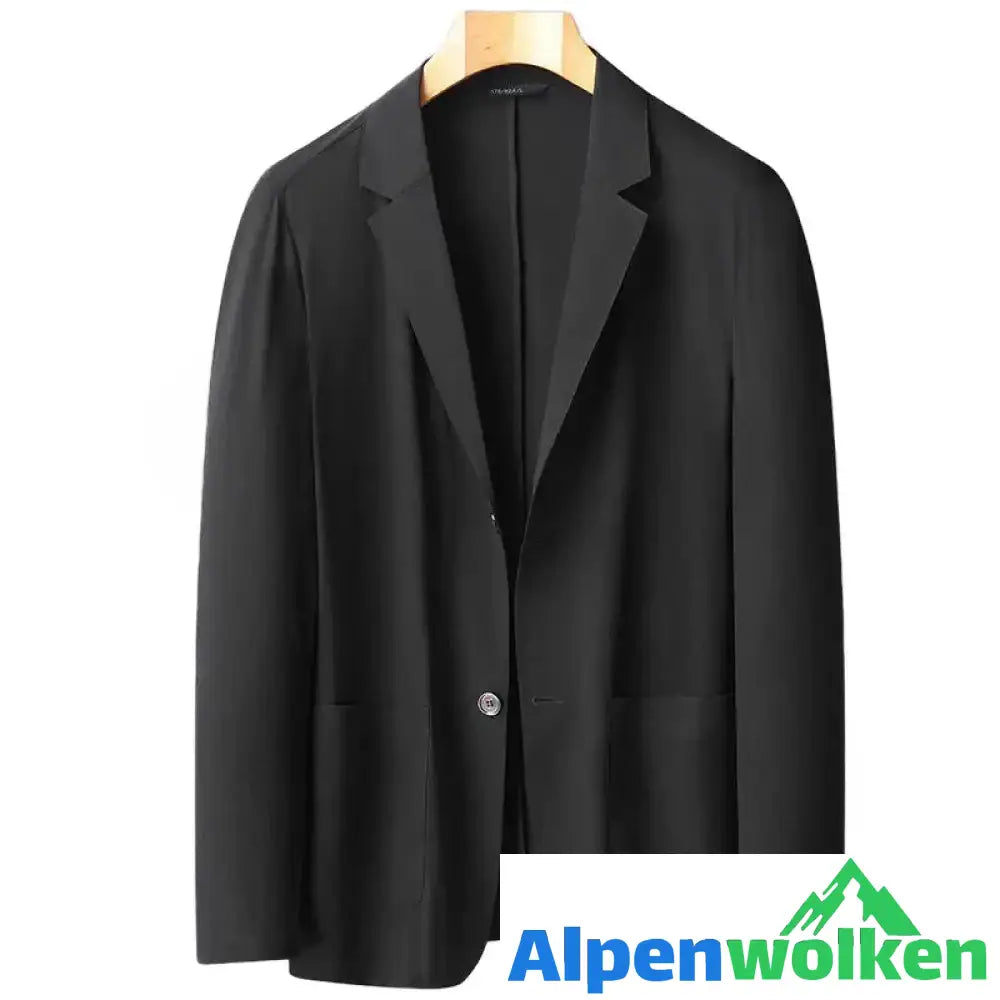 Alpenwolken - Herren-Blazer aus Eisseide Schwarz