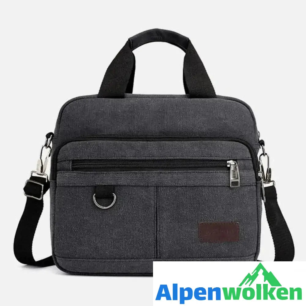 Alpenwolken - Herren Business Handtasche Umhängetasche mit großem Fassungsvermögen Schwarz