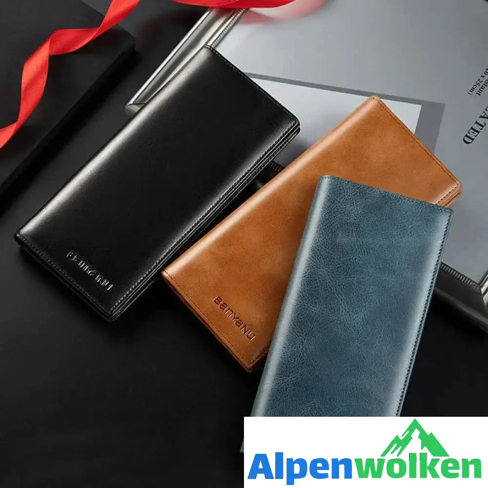 Alpenwolken - Herren Geldbörse Aus Leder Mit RFID-Blockierung