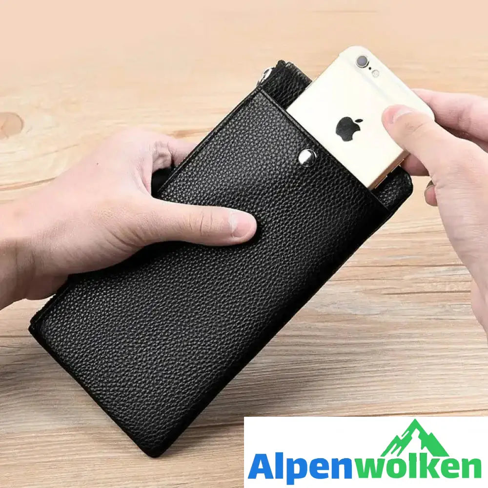 Alpenwolken - Herren Geldbörse mit Reißverschluss und RFID-Blockierung