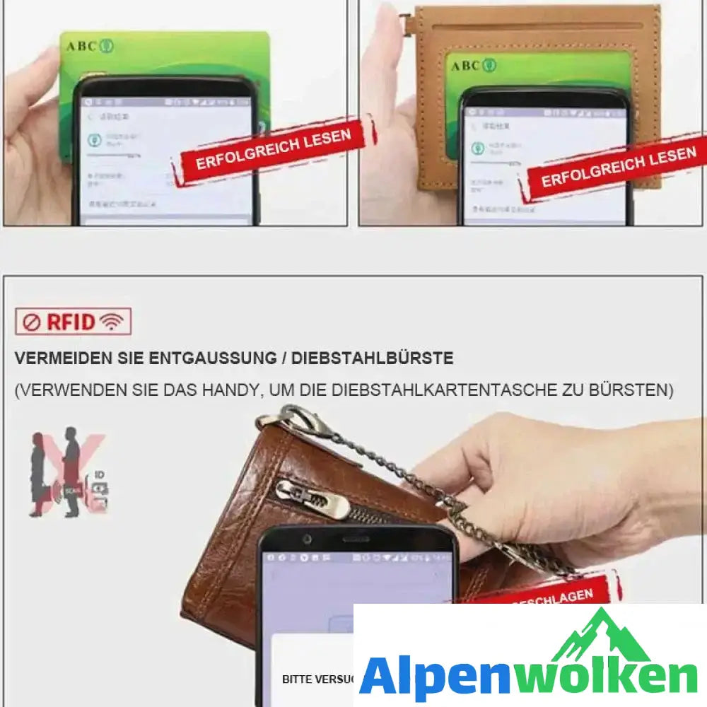 Alpenwolken - Herren Hip-Hop Geldbörse mit RFID-Funktion