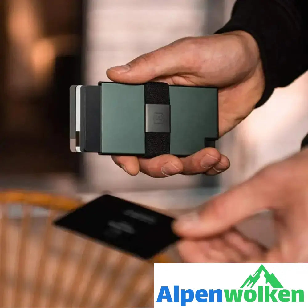 Alpenwolken - Herren-Kartenhalter aus Metall und Aluminium