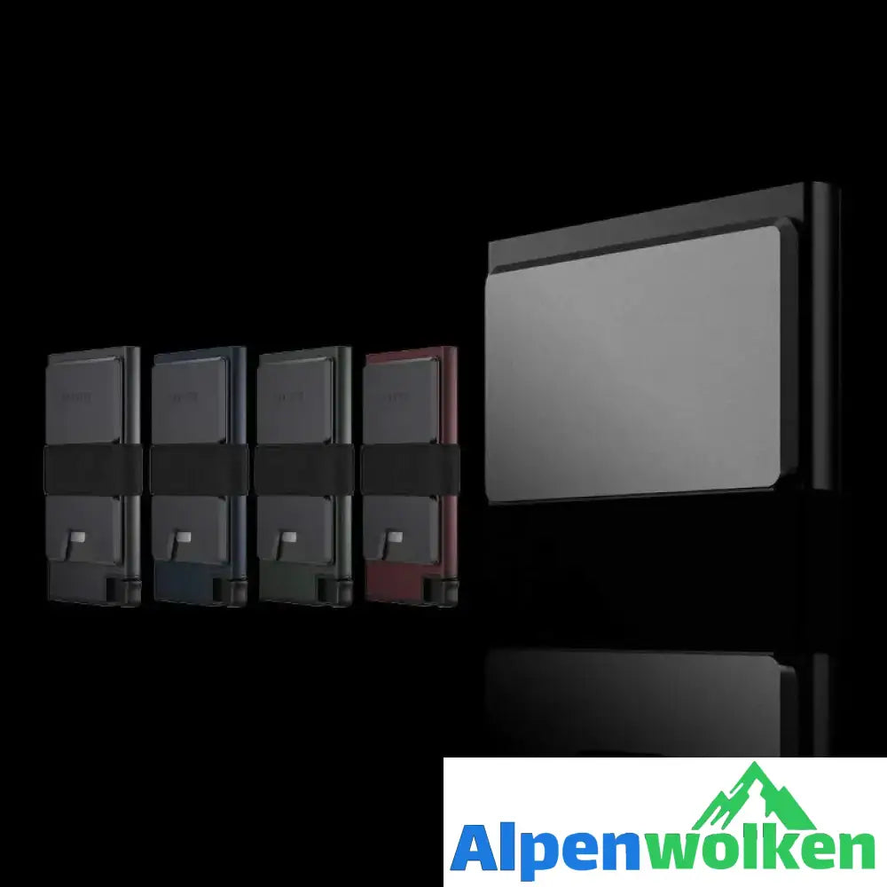 Alpenwolken - Herren-Kartenhalter aus Metall und Aluminium