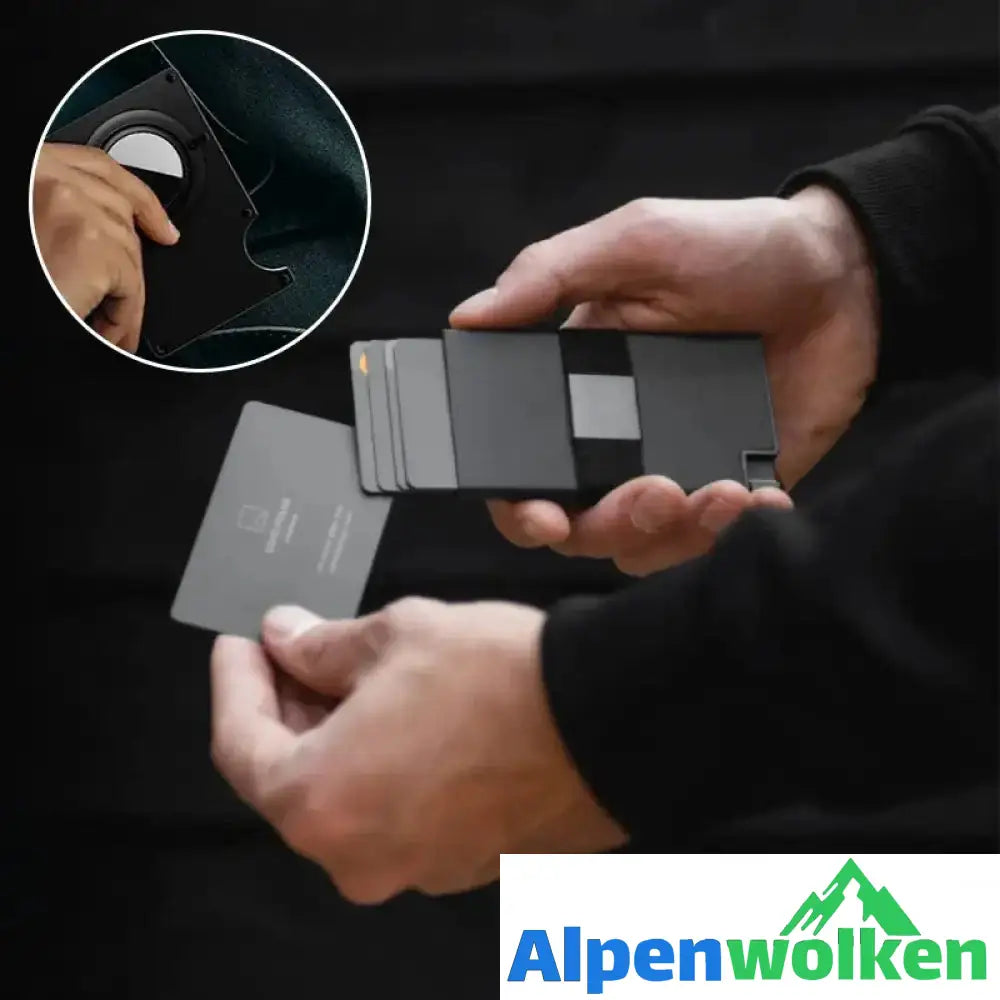 Alpenwolken - Herren-Kartenhalter aus Metall und Aluminium