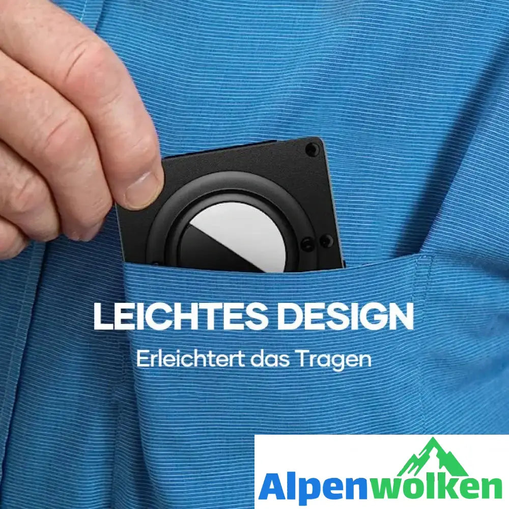 Alpenwolken - Herren-Kartenhalter aus Metall und Aluminium