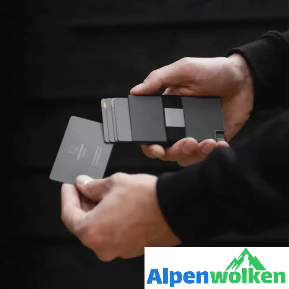 Alpenwolken - Herren-Kartenhalter aus Metall und Aluminium