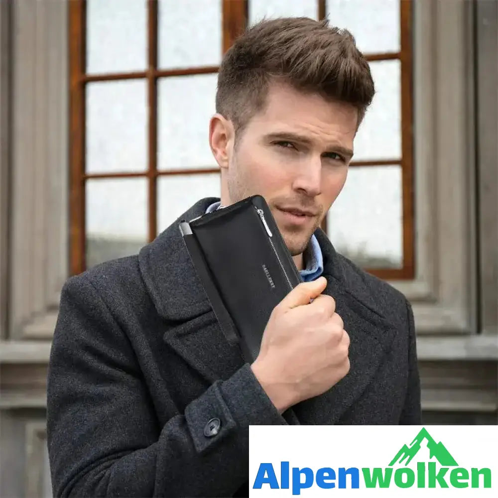 Alpenwolken - Herren lange Geldbörse mit Reißverschluss