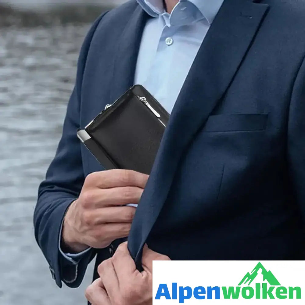 Alpenwolken - Herren lange Geldbörse mit Reißverschluss