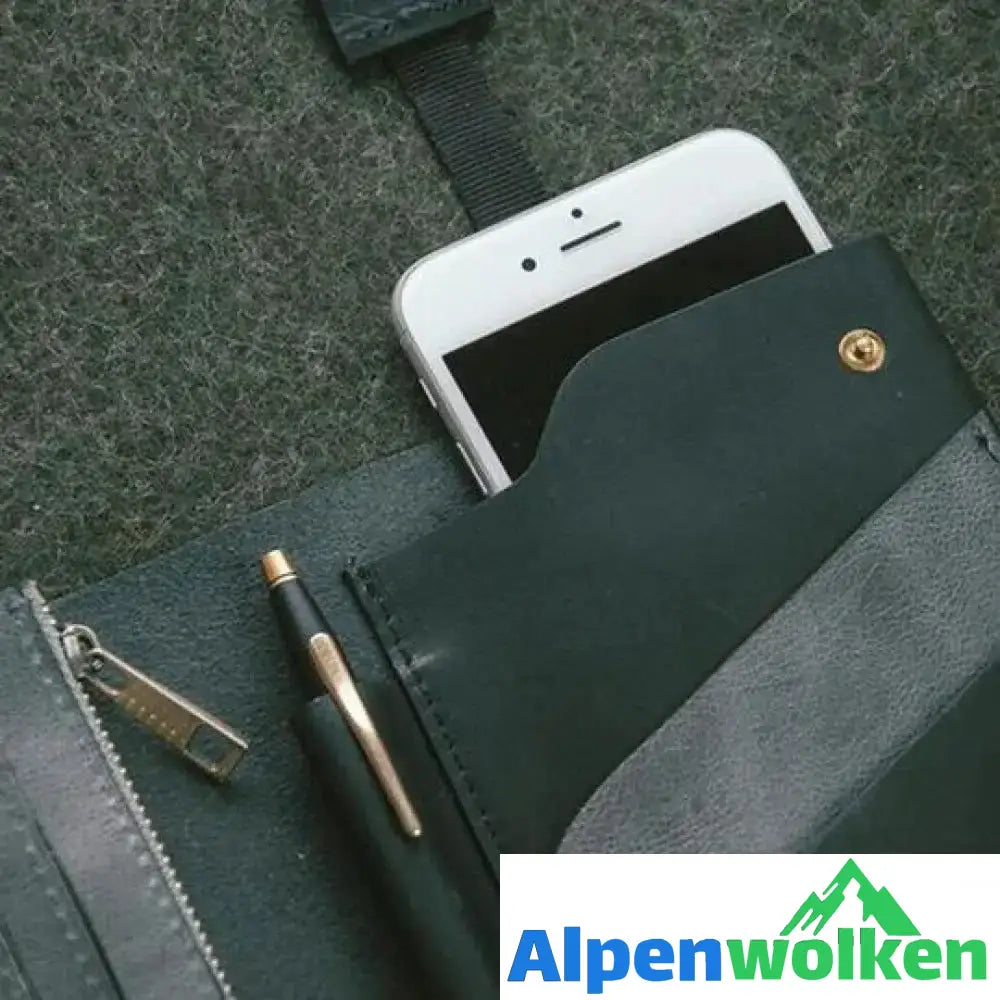 Alpenwolken - Herren Reisepass-Geldbörse aus Leder mit RFID-Blockierung