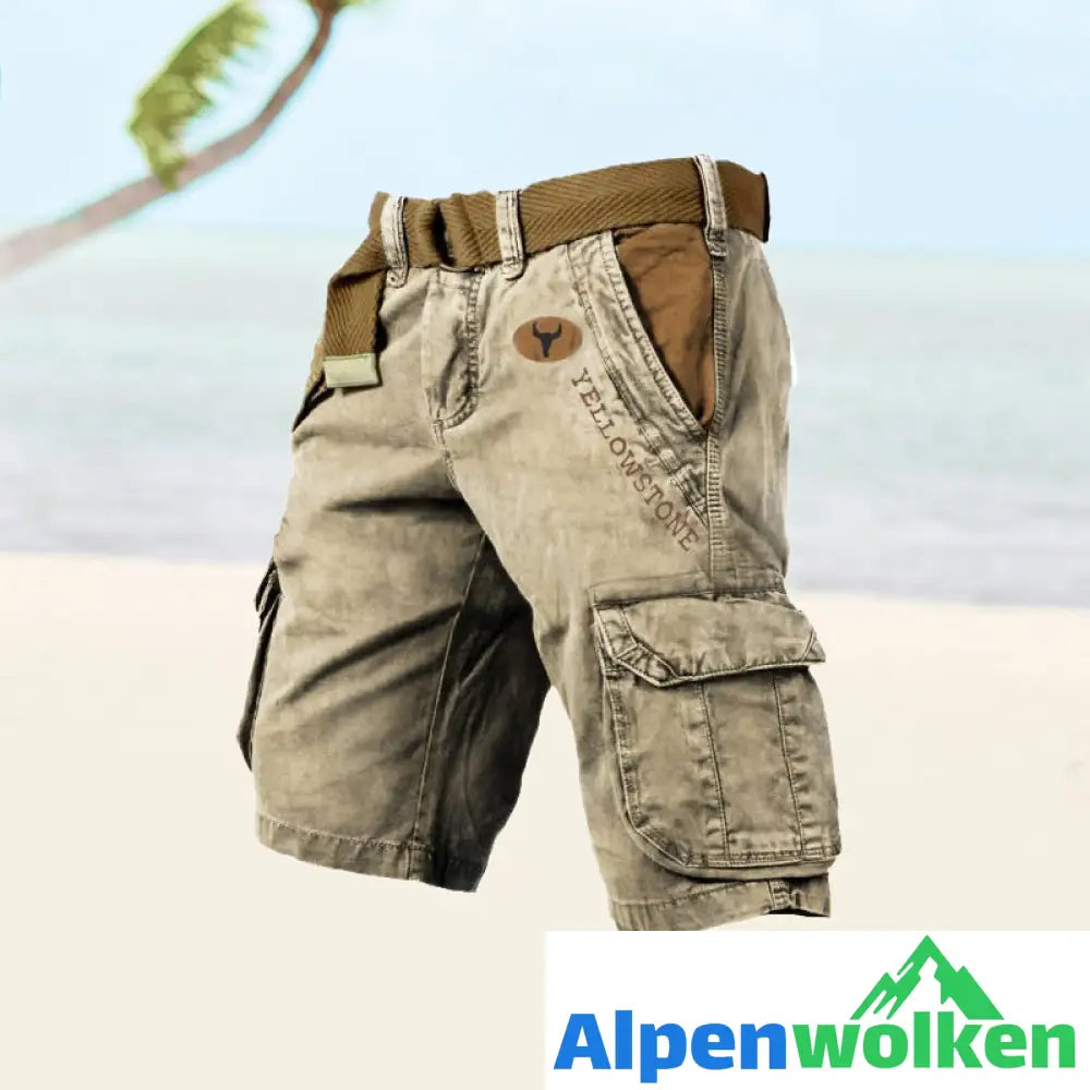 Alpenwolken - Herren-Shorts mit mehreren Taschen——🔥🔥Sommer-Vorverkaufsaktion