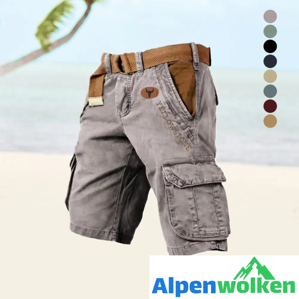 Alpenwolken - Herren-Shorts mit mehreren Taschen——🔥🔥Sommer-Vorverkaufsaktion