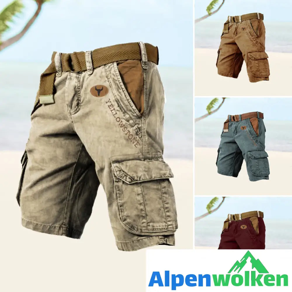 Alpenwolken - Herren-Shorts mit mehreren Taschen——🔥🔥Sommer-Vorverkaufsaktion