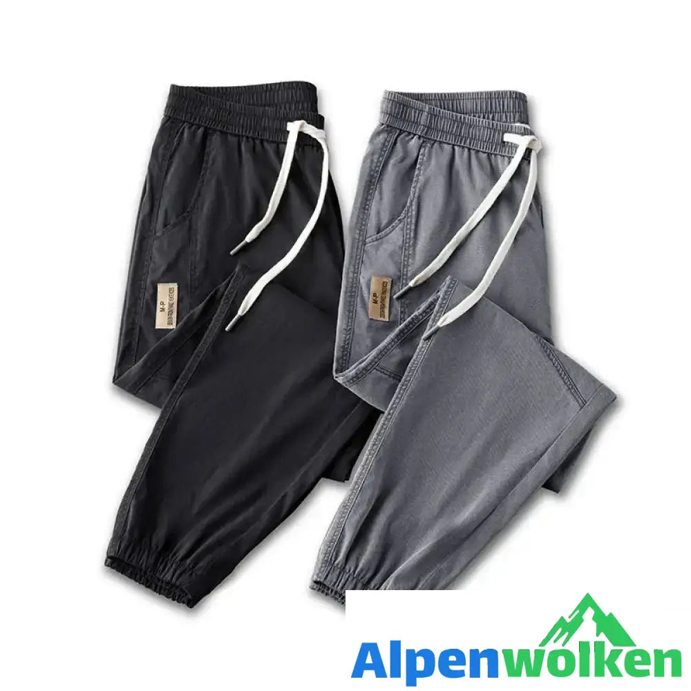 Alpenwolken - Herren Sommer Dünne Lockere Freizeithose