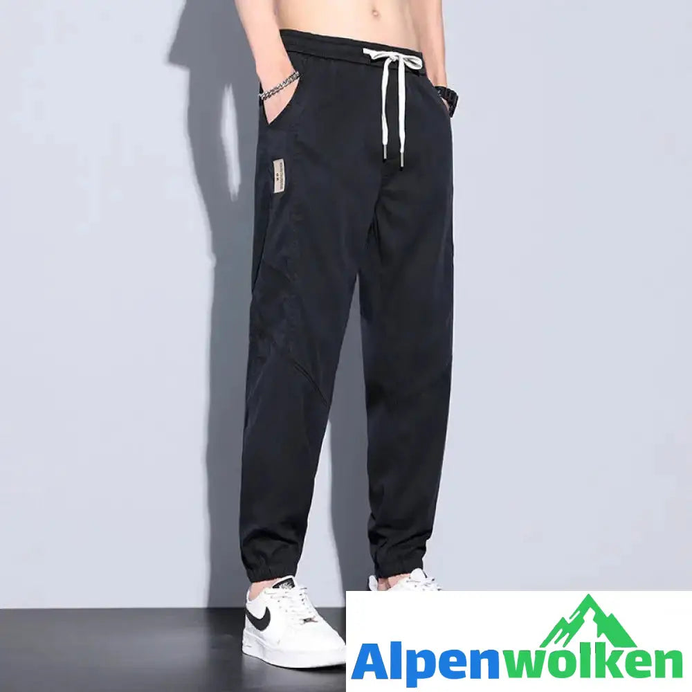 Alpenwolken - Herren Sommer Dünne Lockere Freizeithose