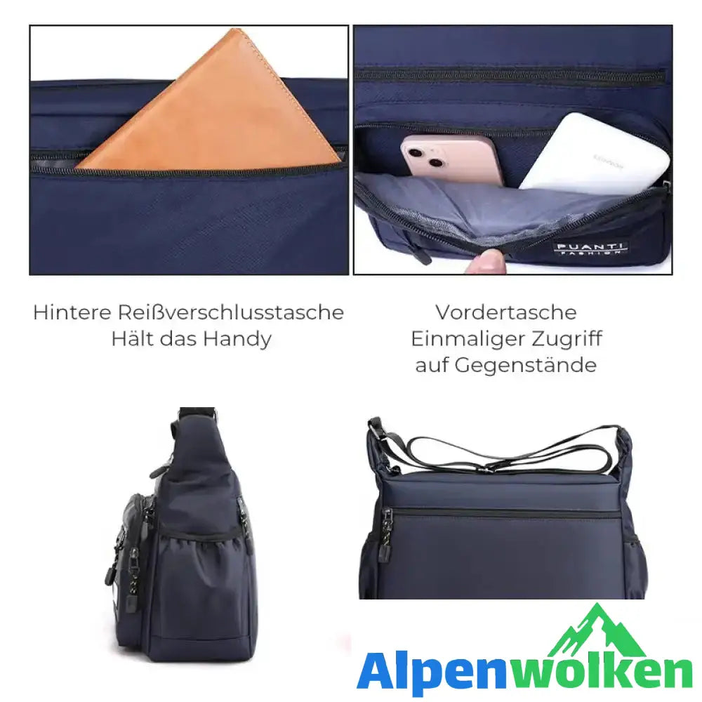 Alpenwolken - Herren Umhängetasche mit mehreren Taschen