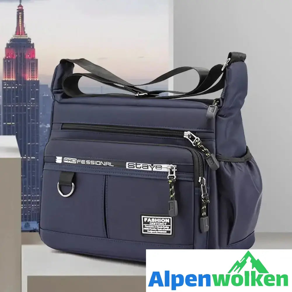 Alpenwolken - Herren Umhängetasche mit mehreren Taschen