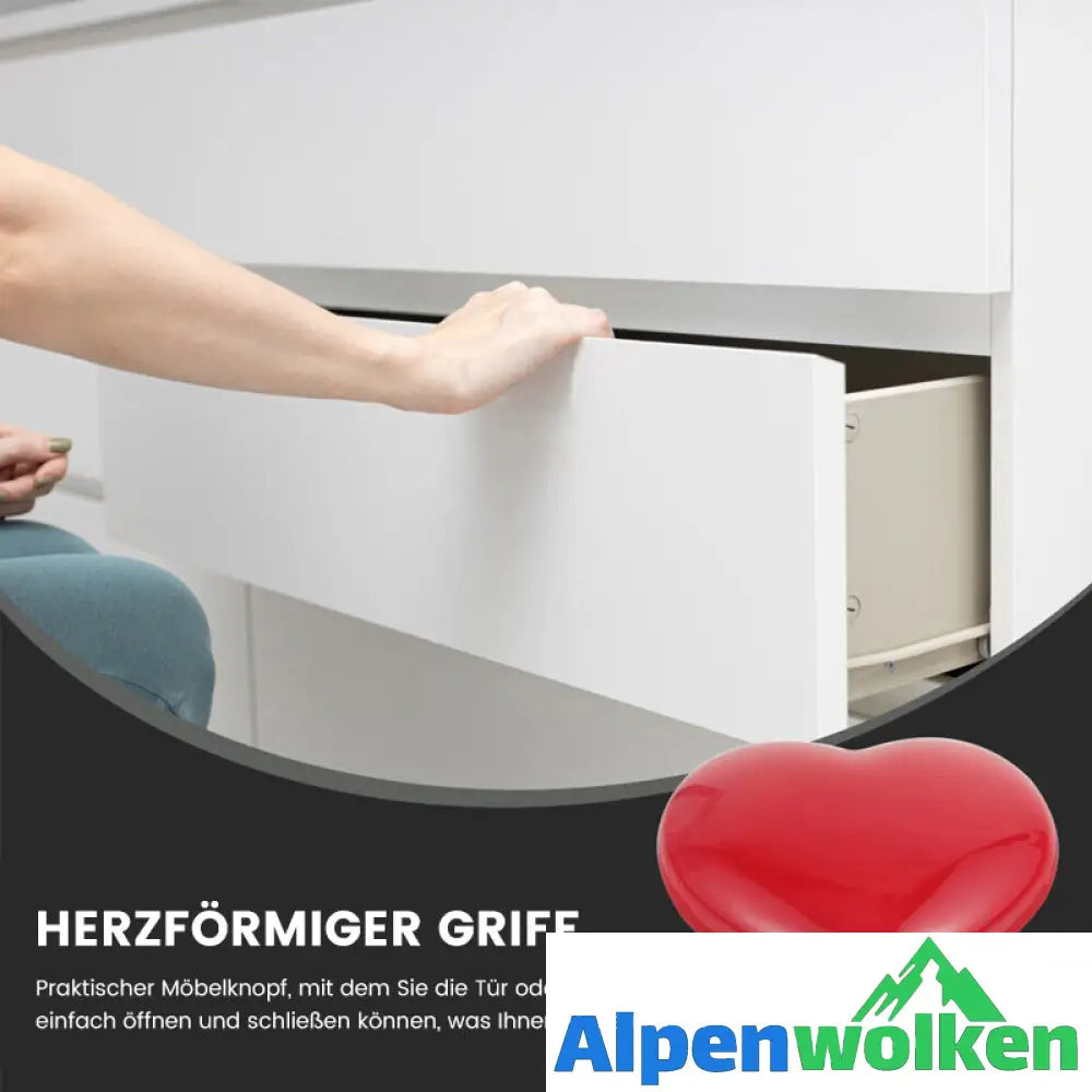 Alpenwolken - 🤍❤️💛Herzförmiger Toilettenknopf