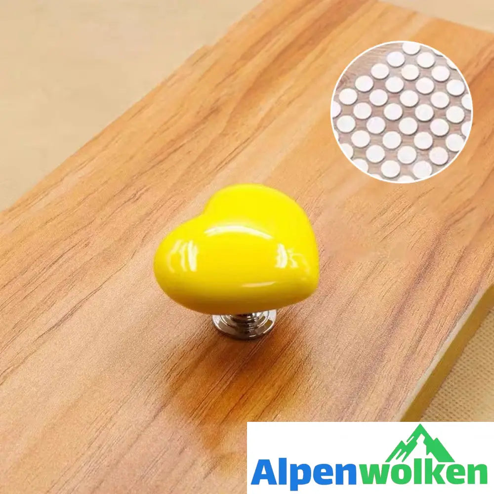 Alpenwolken - 🤍❤️💛Herzförmiger Toilettenknopf 💛gelb