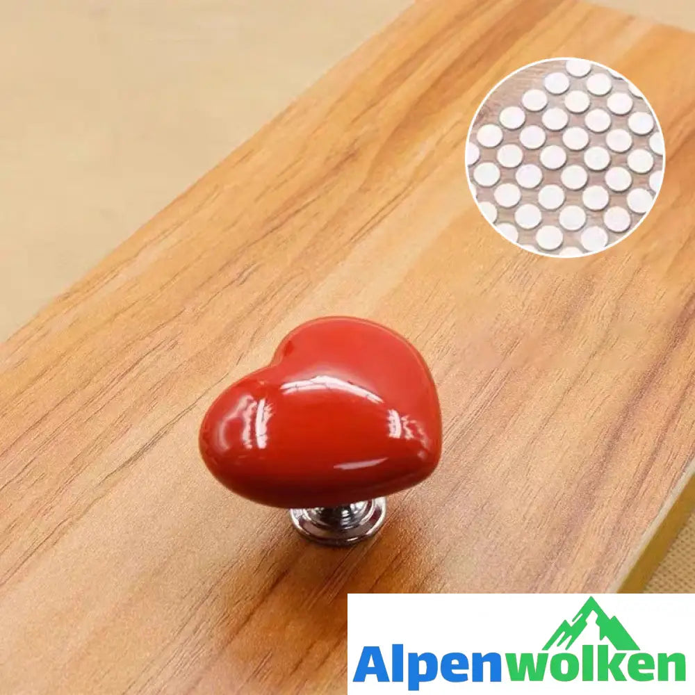 Alpenwolken - 🤍❤️💛Herzförmiger Toilettenknopf ❤️rot