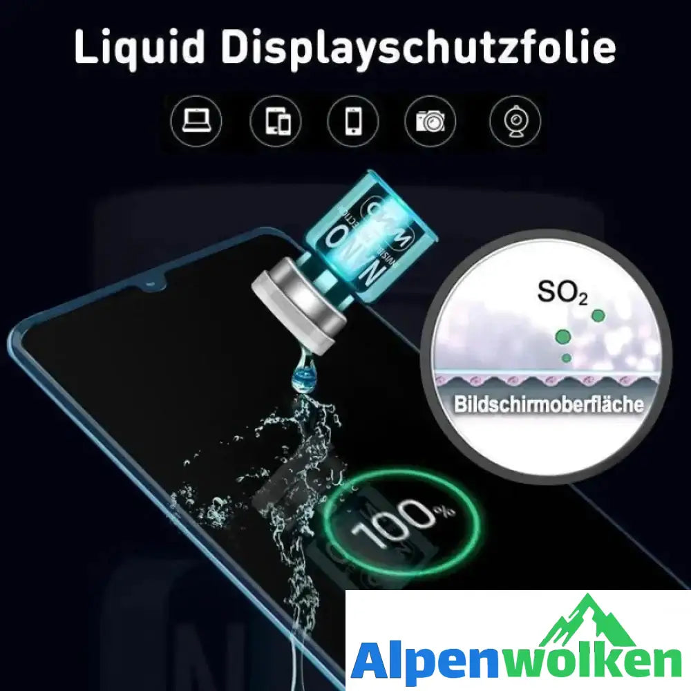 Alpenwolken - Hi-Tech Nano Liquid Screen Protector - Flüssiges Schutzglas