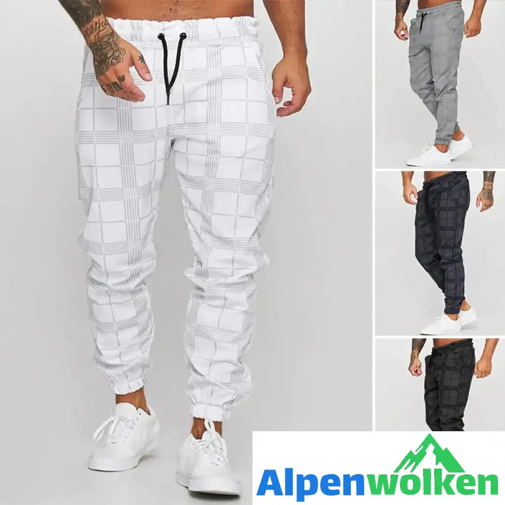 Alpenwolken - Hoch Taillierte Bedruckte Sporthose