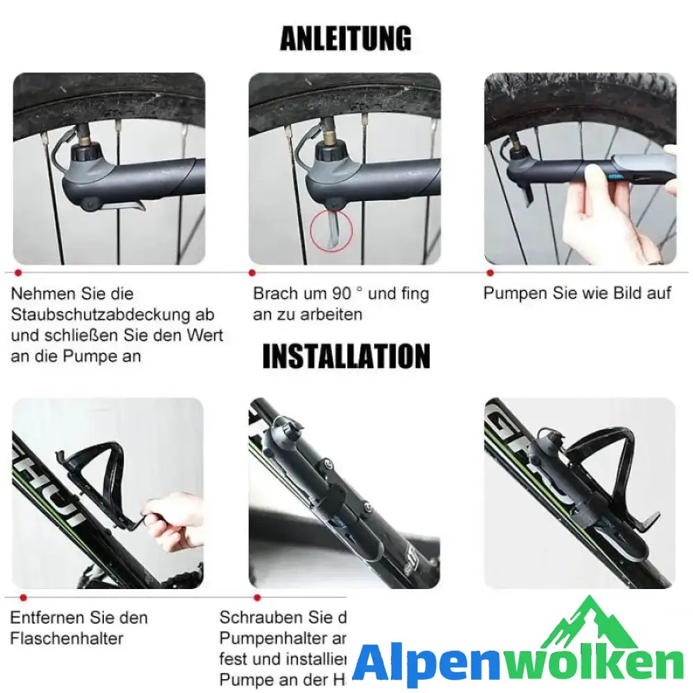 Alpenwolken - Hochdruck Fahrradpumpe