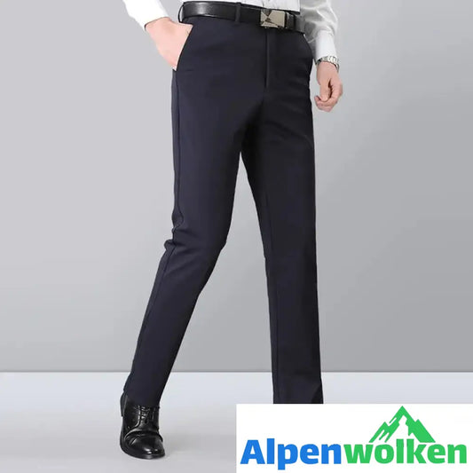 Alpenwolken - Hochelastische klassische Herrenhose Blau