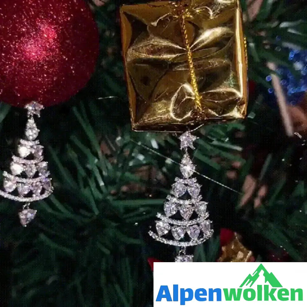 Alpenwolken - Hochwertige Weihnachtsbaum Ohrringe