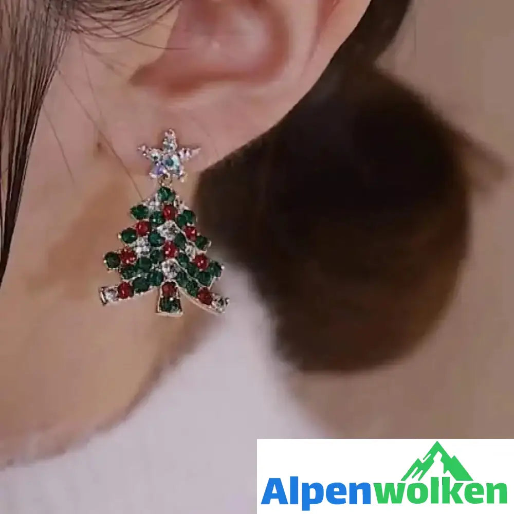 Alpenwolken - Hochwertige Weihnachtsbaum Ohrringe