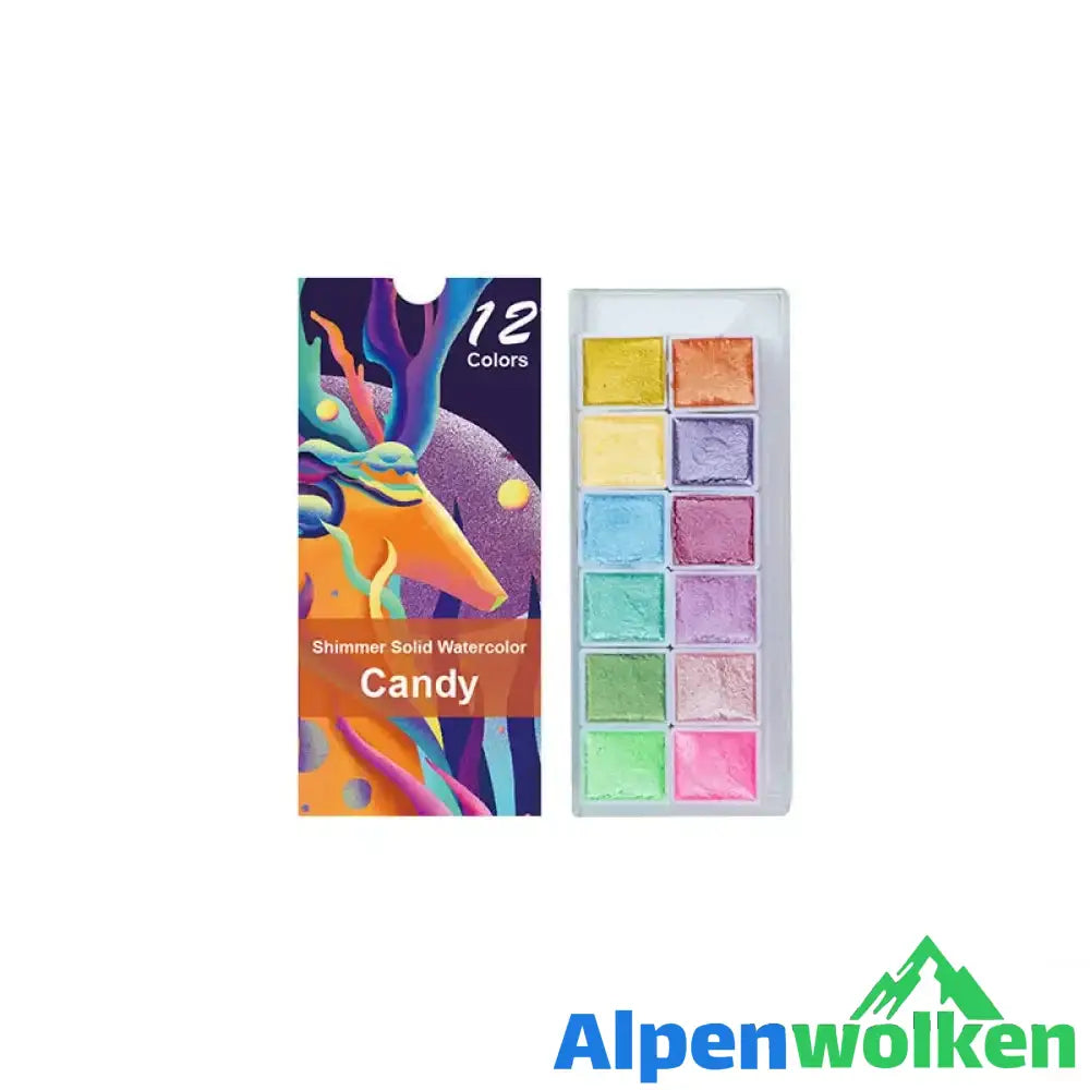 Alpenwolken - Hochwertiges festes Metall Aquarellpigment Set