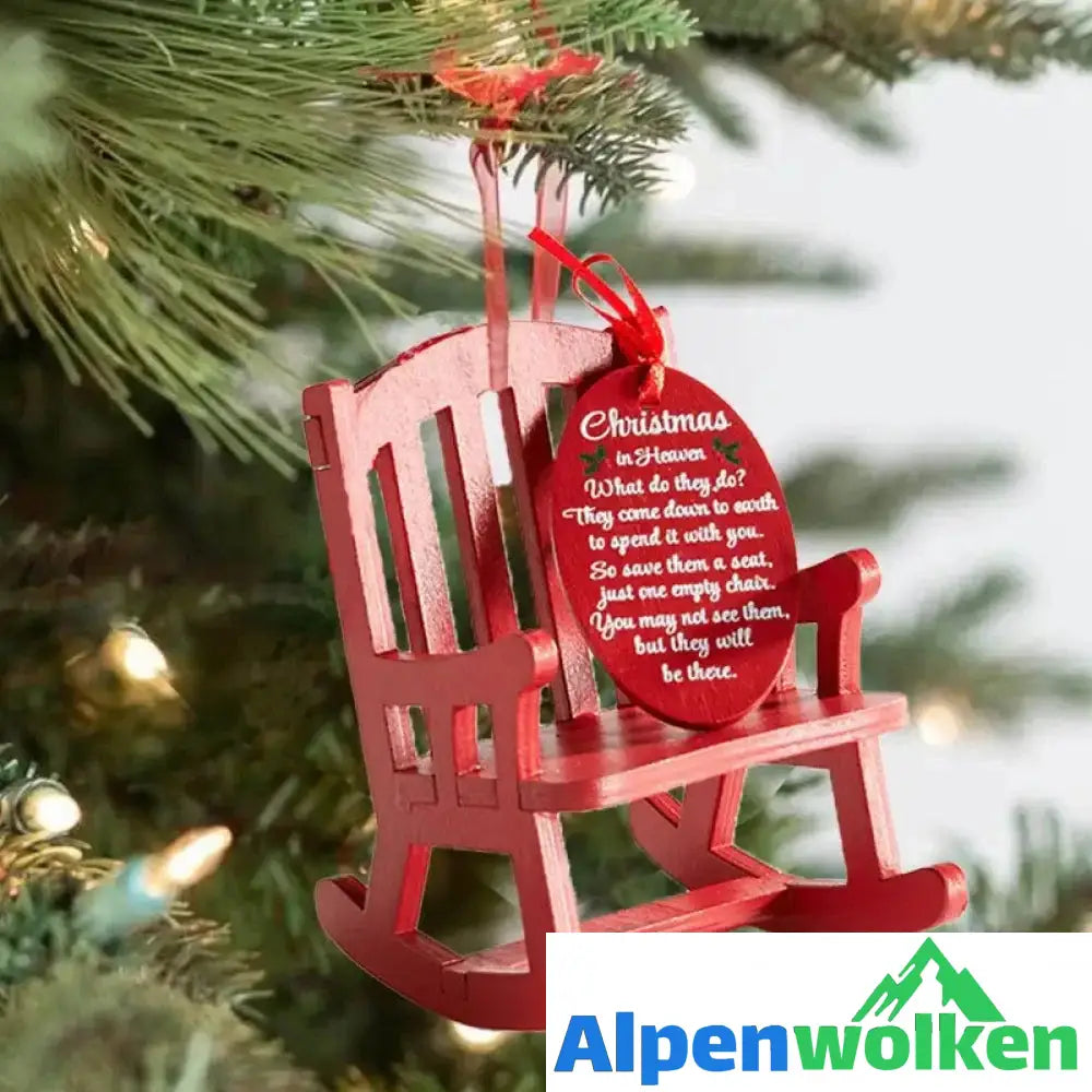 Alpenwolken - Hölzerne DIY Weihnachtsschaukelstuhlverzierung