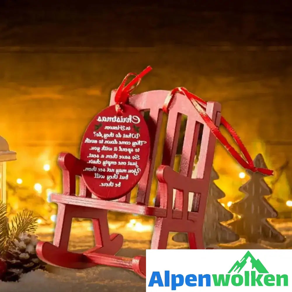 Alpenwolken - Hölzerne DIY Weihnachtsschaukelstuhlverzierung