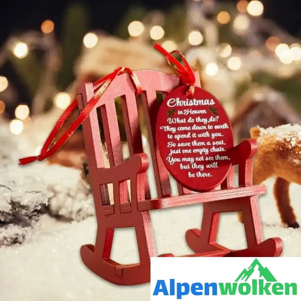 Alpenwolken - Hölzerne DIY Weihnachtsschaukelstuhlverzierung