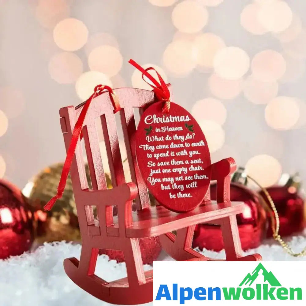 Alpenwolken - Hölzerne DIY Weihnachtsschaukelstuhlverzierung