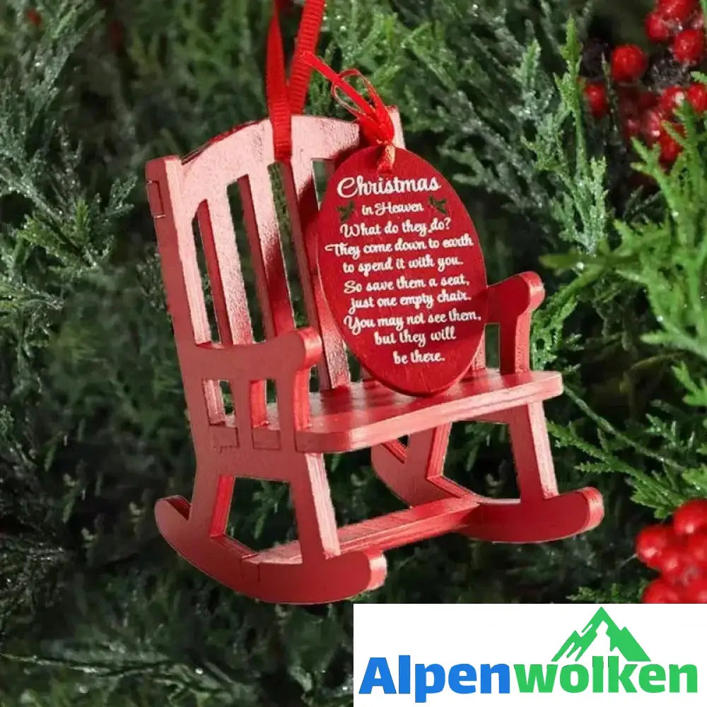 Alpenwolken - Hölzerne DIY Weihnachtsschaukelstuhlverzierung