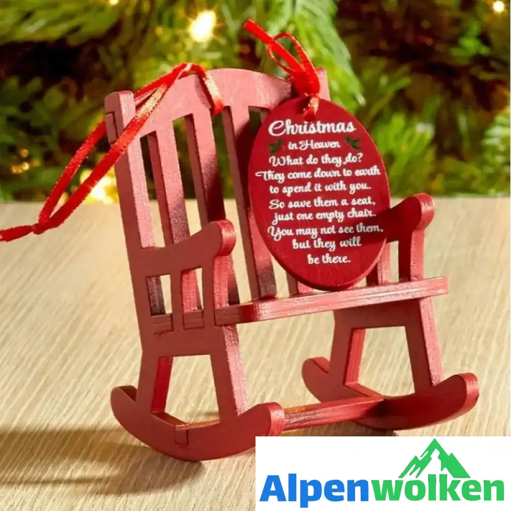 Alpenwolken - Hölzerne DIY Weihnachtsschaukelstuhlverzierung