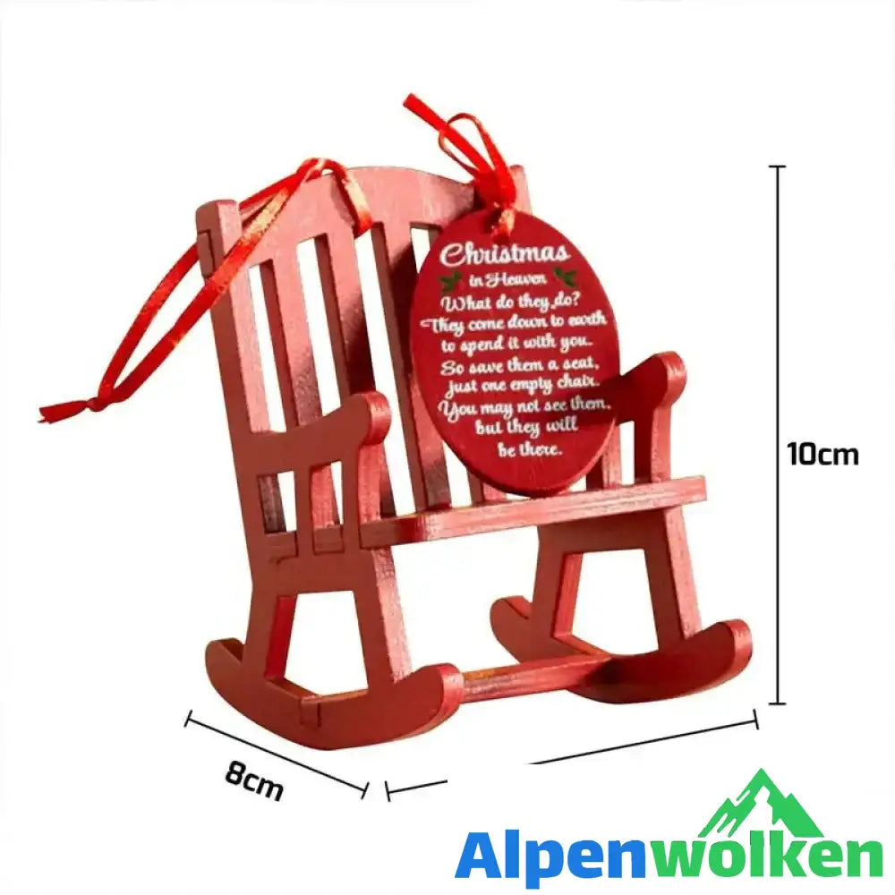 Alpenwolken - Hölzerne DIY Weihnachtsschaukelstuhlverzierung